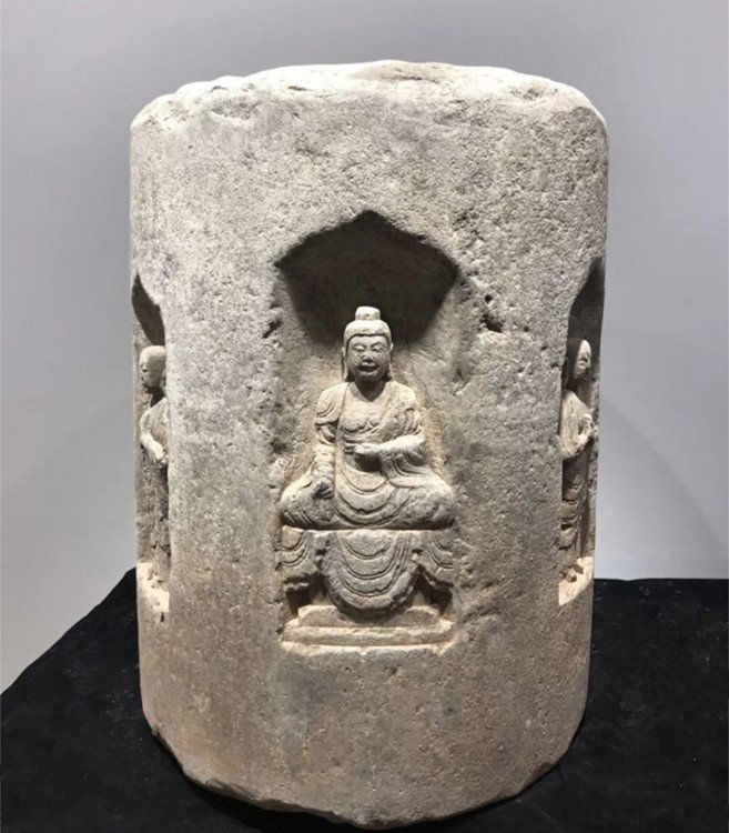 Rare Chinese Marble Stone Carved Buddha Shrine (1 of 8)