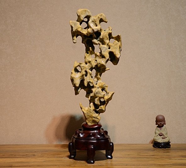 Fine Old Chinese Taihu Lake Scholar Rock Stone Stand (1 of 8)