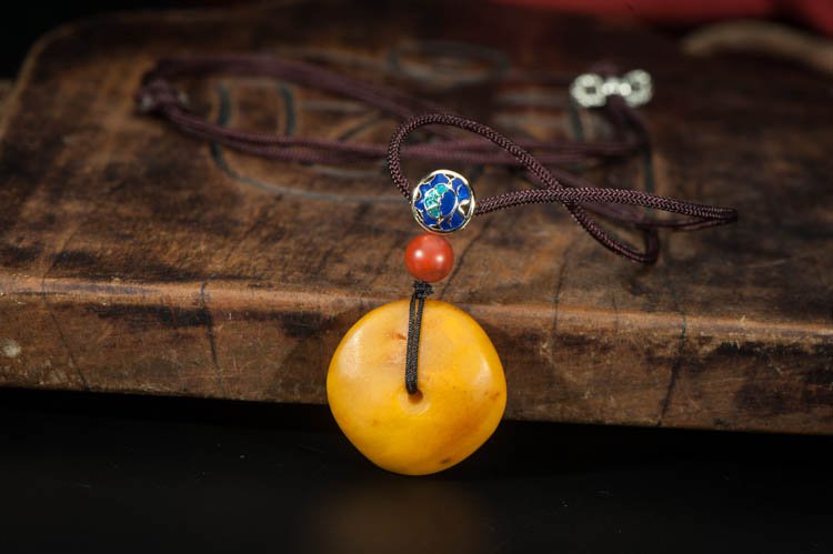 Antique Tibetan Butter Scotch Pendant (1 of 9)