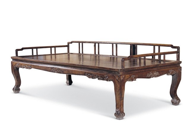 Rare Antique Chinese Huanghauli Wood Luohan Bed (1 of 12)