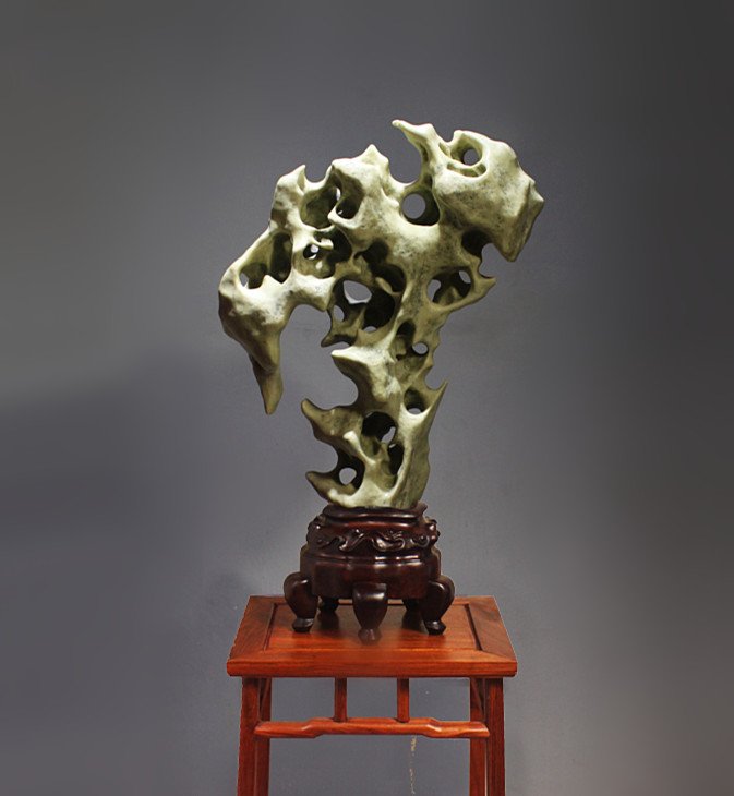 Rare Antique Chinese Scholar Taihu Rock Stone Stand (1 of 5)