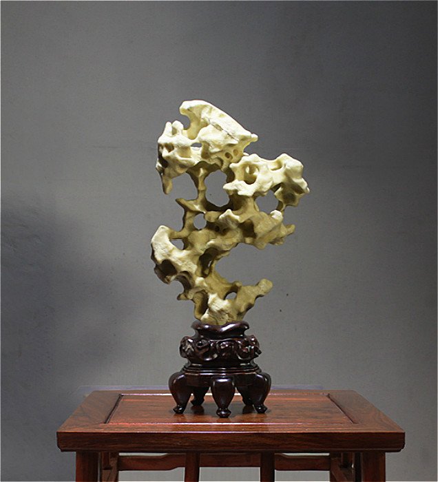 Vintage Chinese Scholar Taihu Stone Stand (1 of 3)