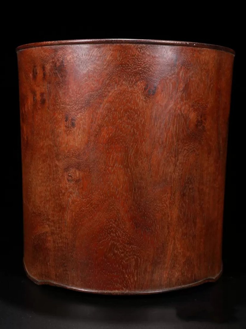 Antique Chinese Huang huali Wood Brush Pot (1 of 9)