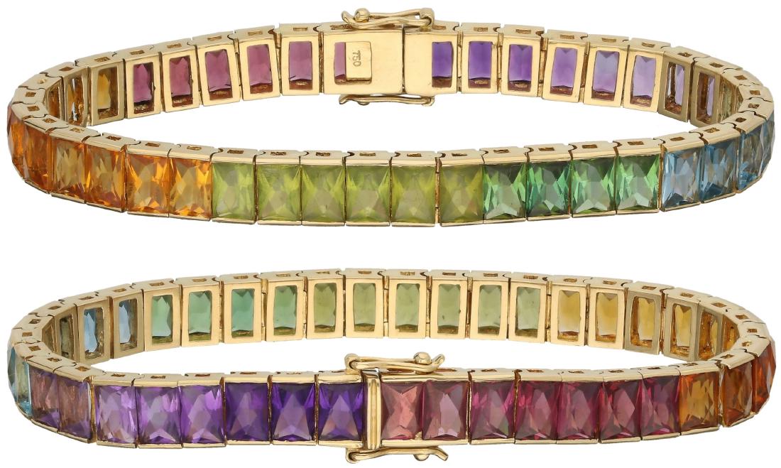 H Stern  18 kt Yellow gold  Bracelet Peridot  Amethyst Citrine  Garnet Topaz Tourmaline in Netherlands