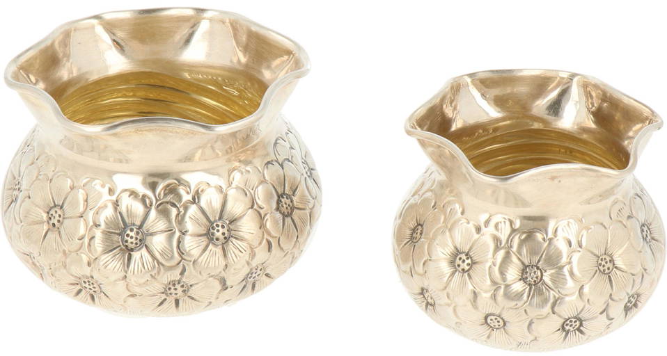 (2) Piece Lot Vases Silver.