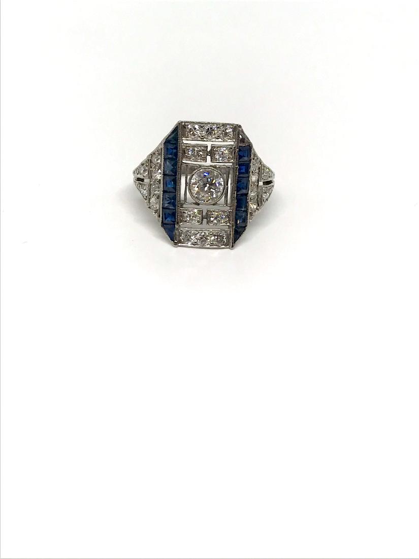 Platinum Vintage Desgin Diamond Ring (1 of 2)