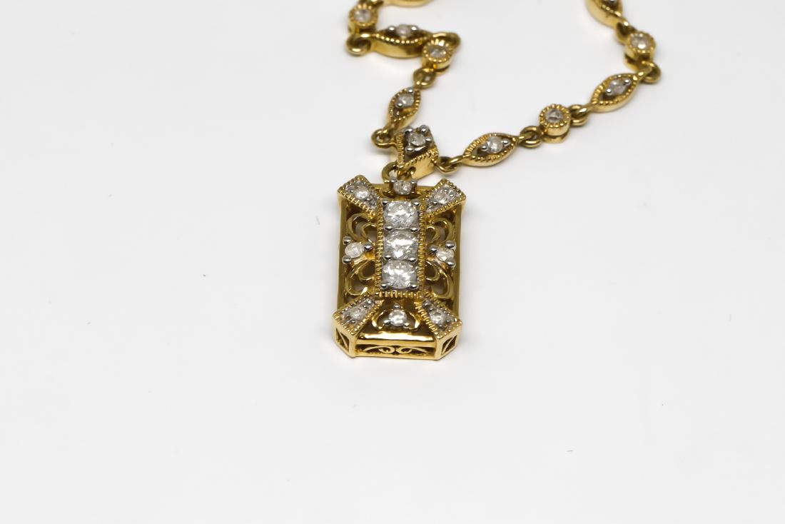 14k Vintage design diamond necklace (1 of 2)