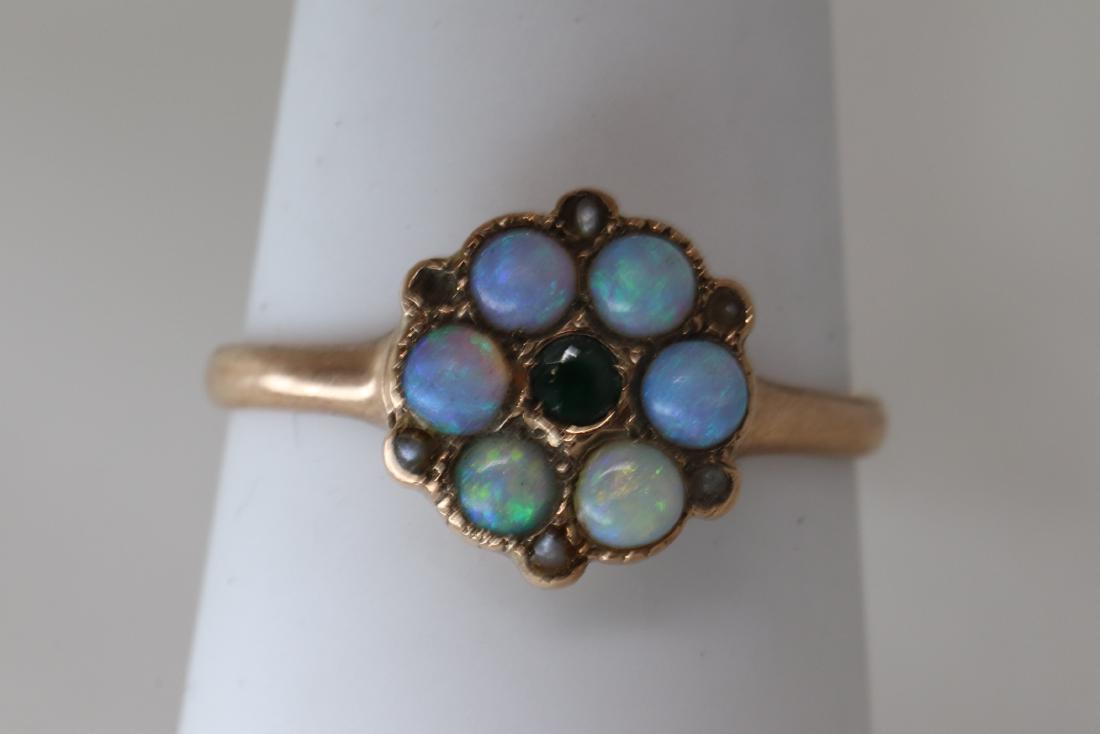 Vintage Gold-Opal and Emerald Ring (1 of 1)