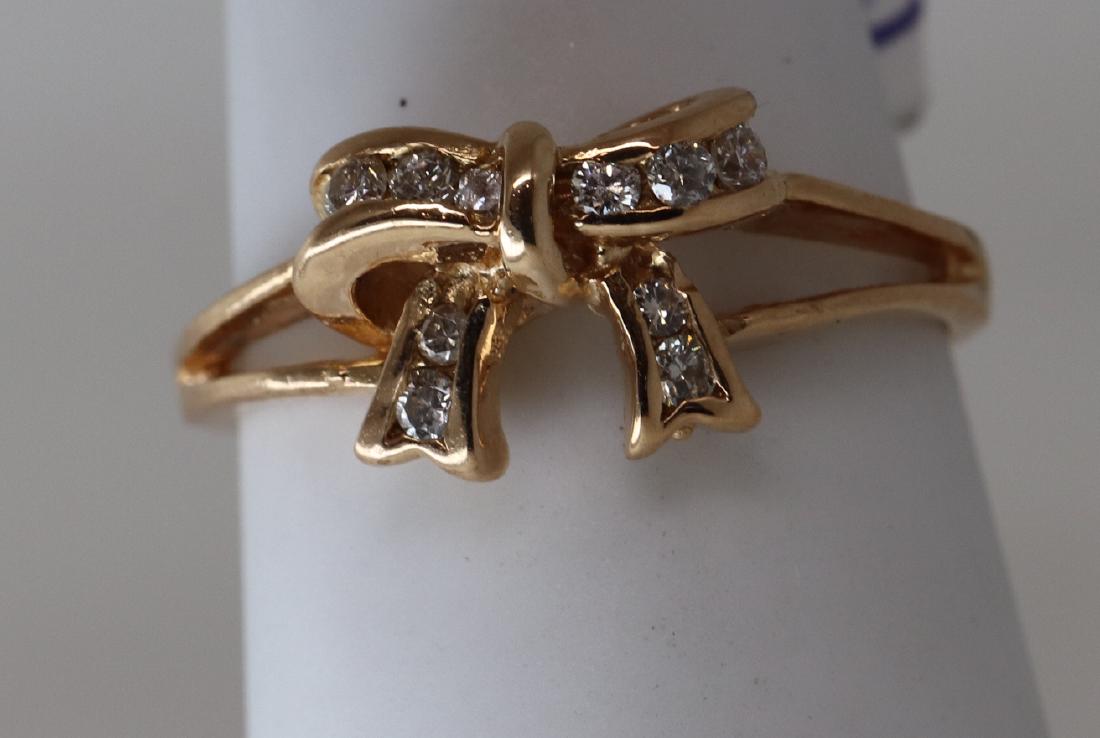 14k Bow Tie diamond ring (1 of 1)