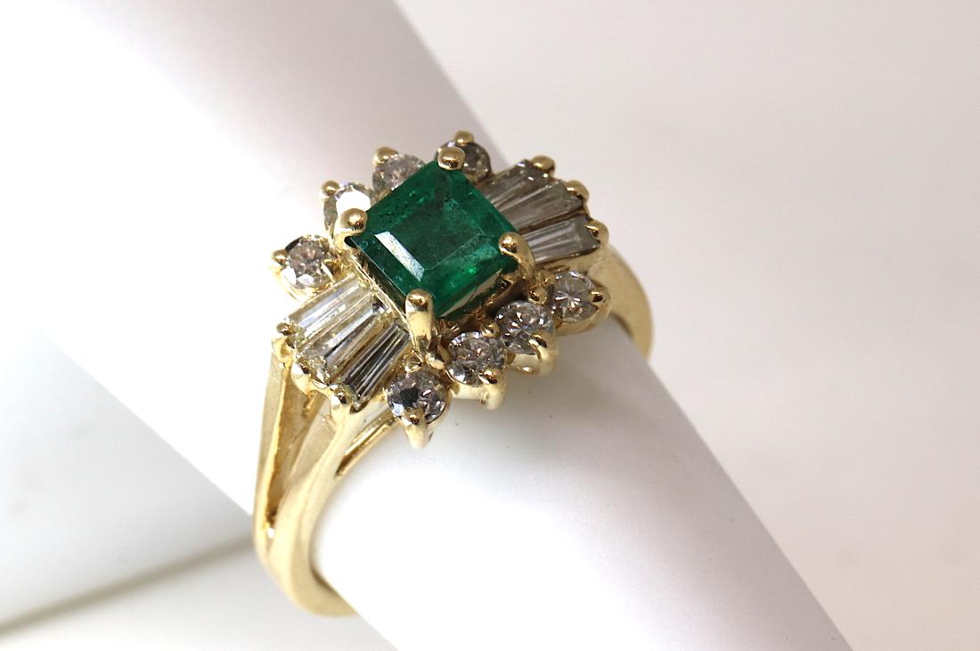 14k Emerald/ diamond band (1 of 1)