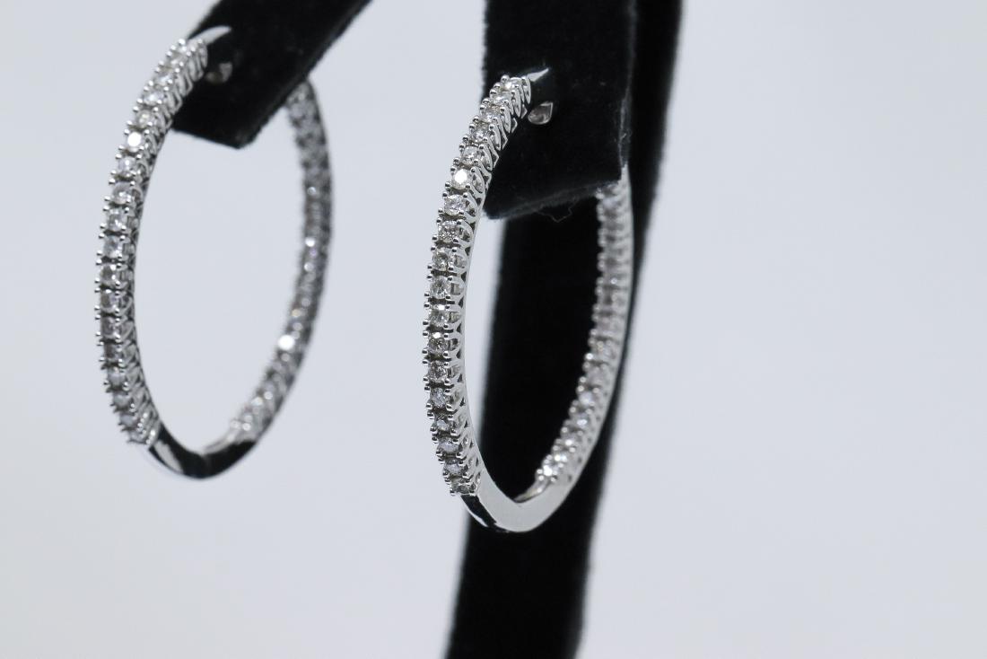 14k Diamond Hoop Earrings (1 of 2)