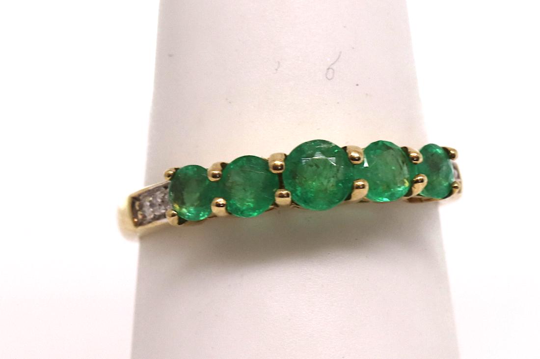10k Yellow gold emerald ring (1 of 4)