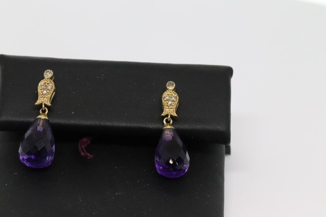 14k Dangling AmethystÂ  (1 of 2)