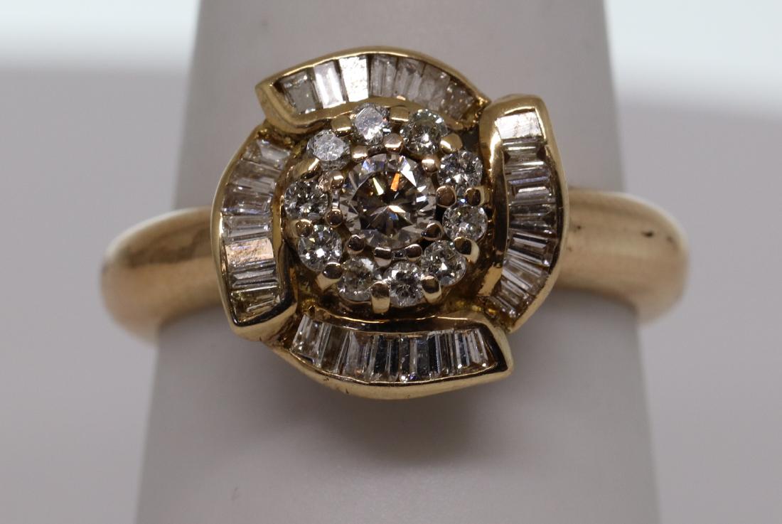 Flower Diamond Ring 14k (1 of 1)