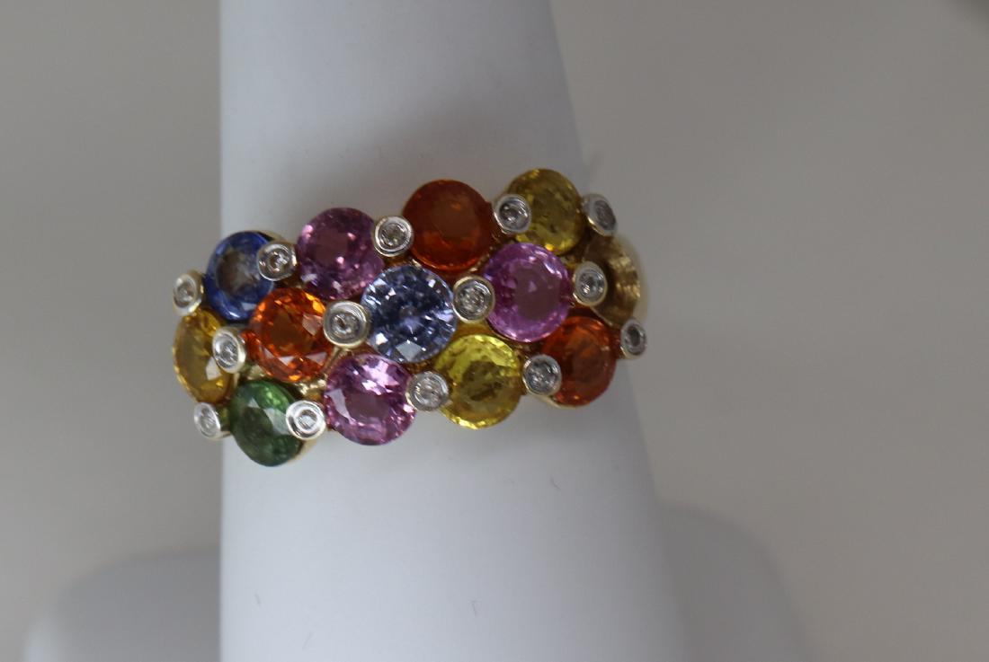 14k Rainbow Sapphire Ring (1 of 1)
