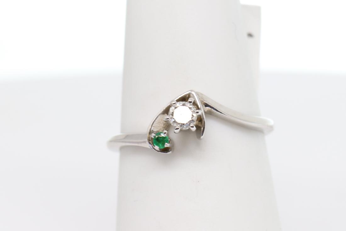 14k Diamond and Emerald Ring (1 of 2)