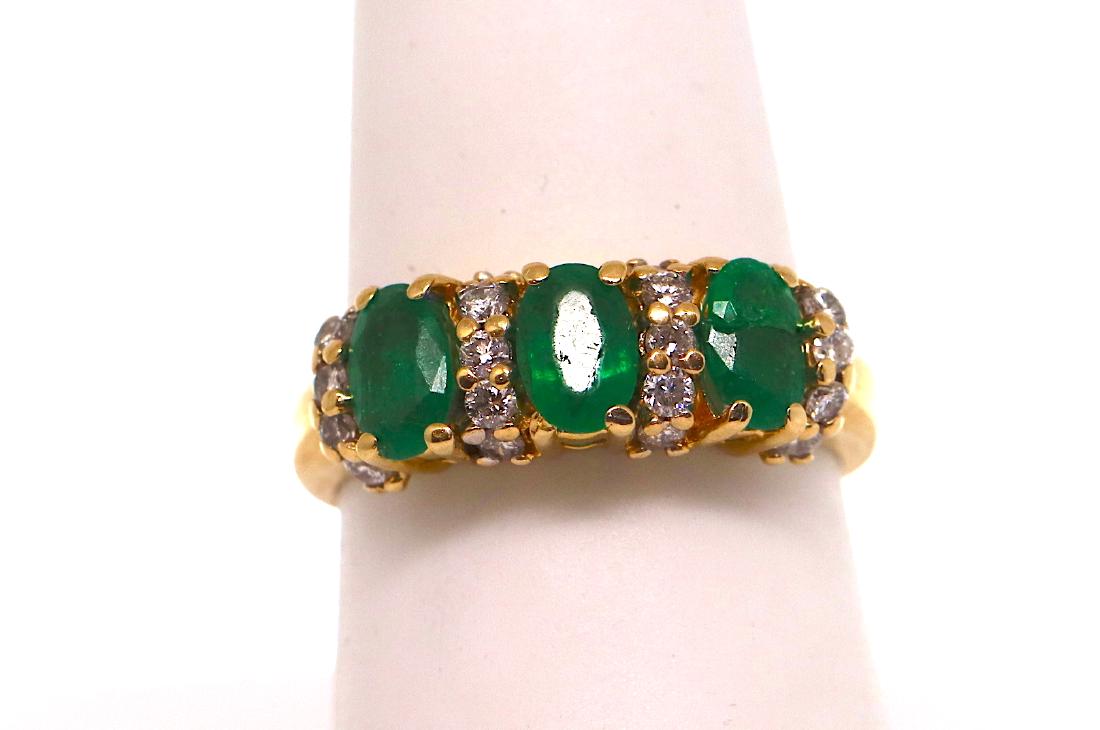 14k Emerald/diamonds Ring (1 of 4)