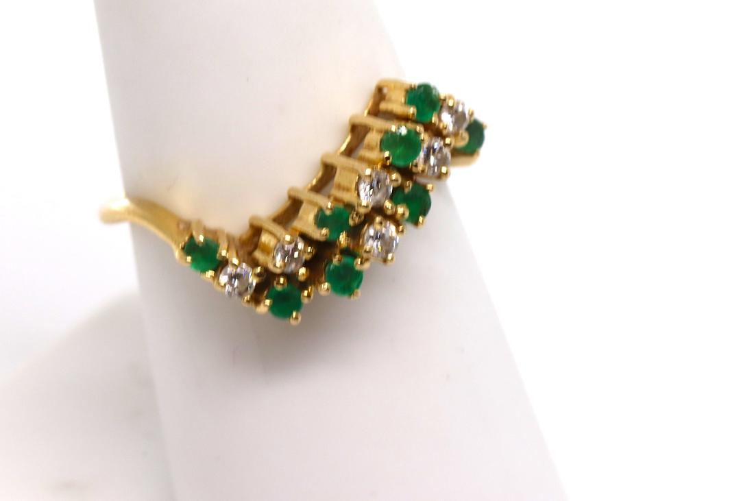 14k Emerald/ diamond band (1 of 1)