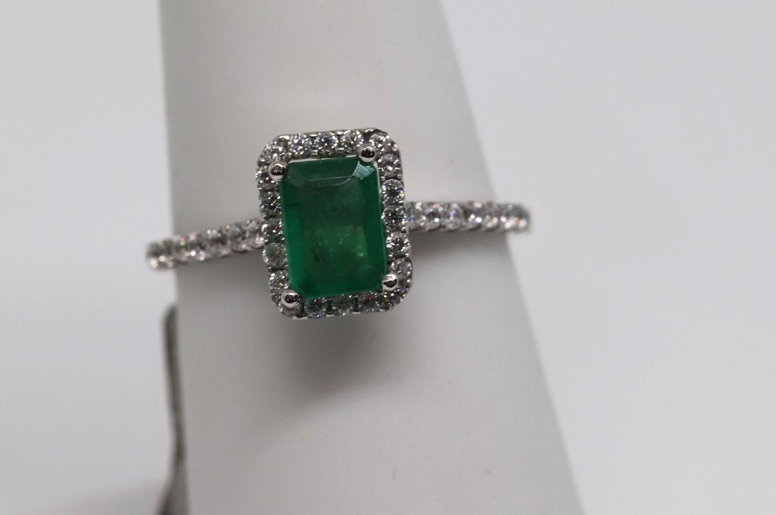 14k Emerald ring with diamonds (1 of 3)