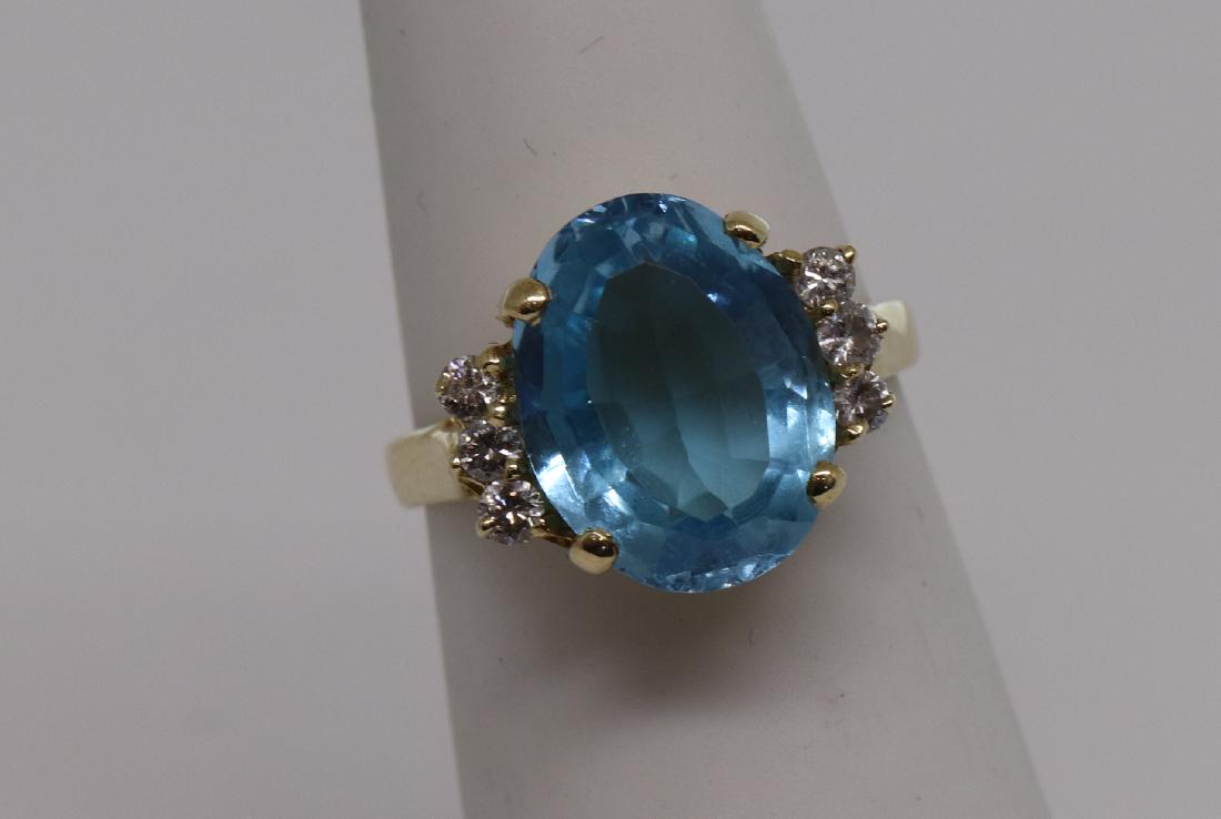 LeVian Aquamarine Diamond Ring (1 of 2)