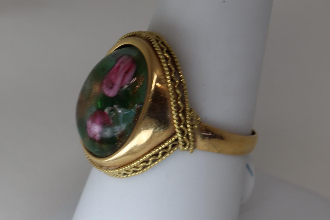 Vintage 18k Flower Ring (1 of 3)