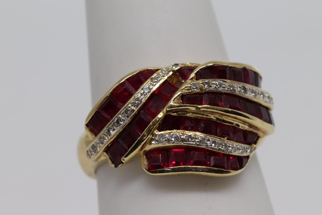18k Ruby Ring/ Diamonds. (1 of 1)
