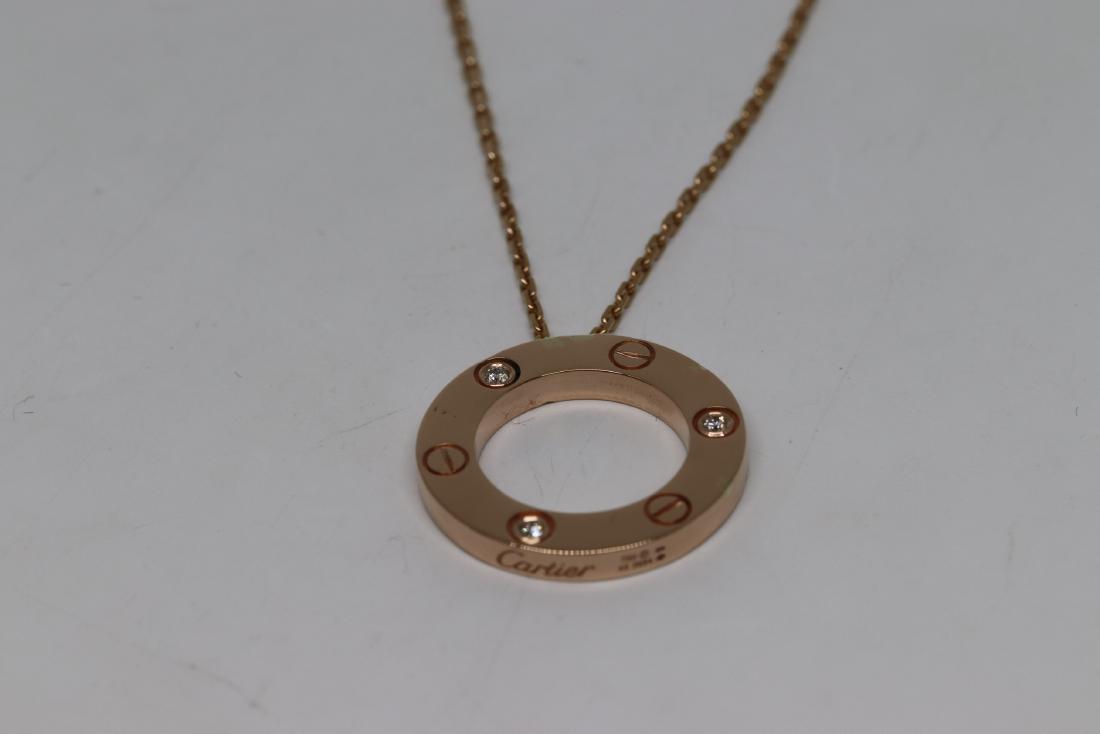Cartier Love Circle Diamond Pendant Necklace (1 of 5)