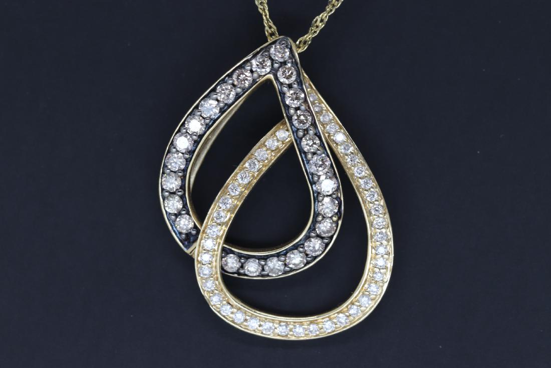 14k Diamond Pendant with necklace (1 of 4)