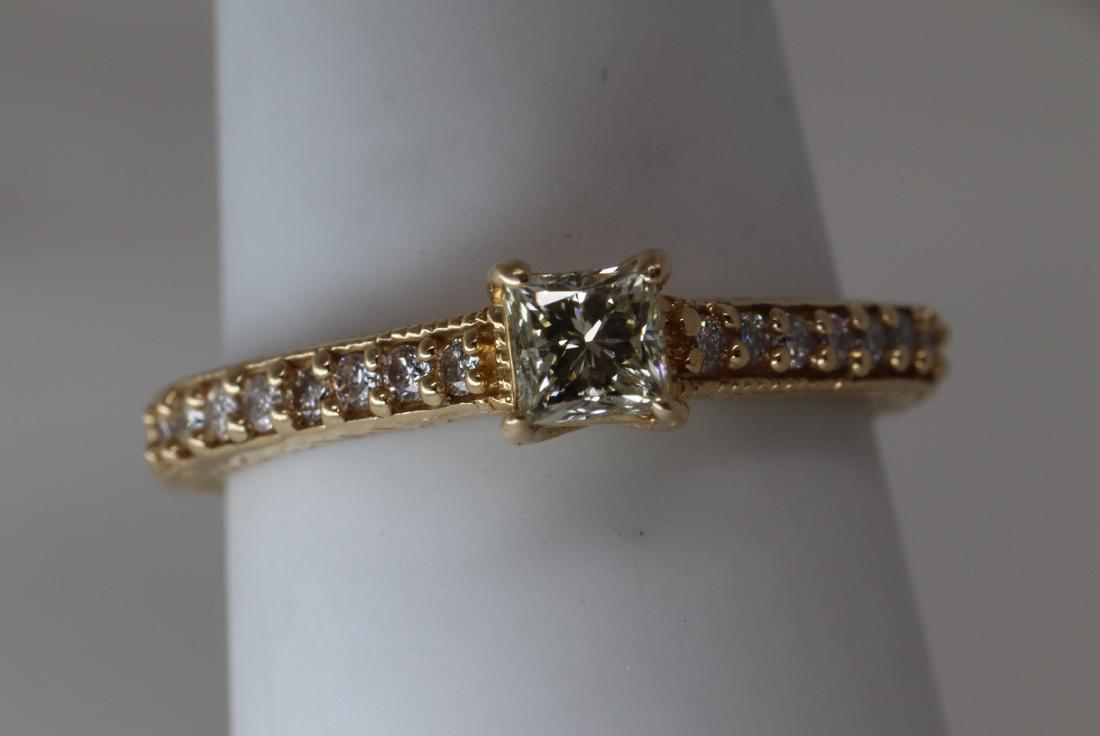 14k Art Deco Diamond Engagement Ring (1 of 2)