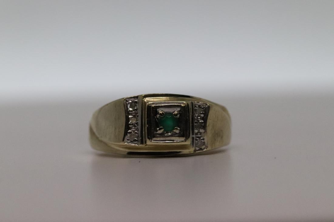 Men's Diamond and Emerald Ring (1 of 3)
