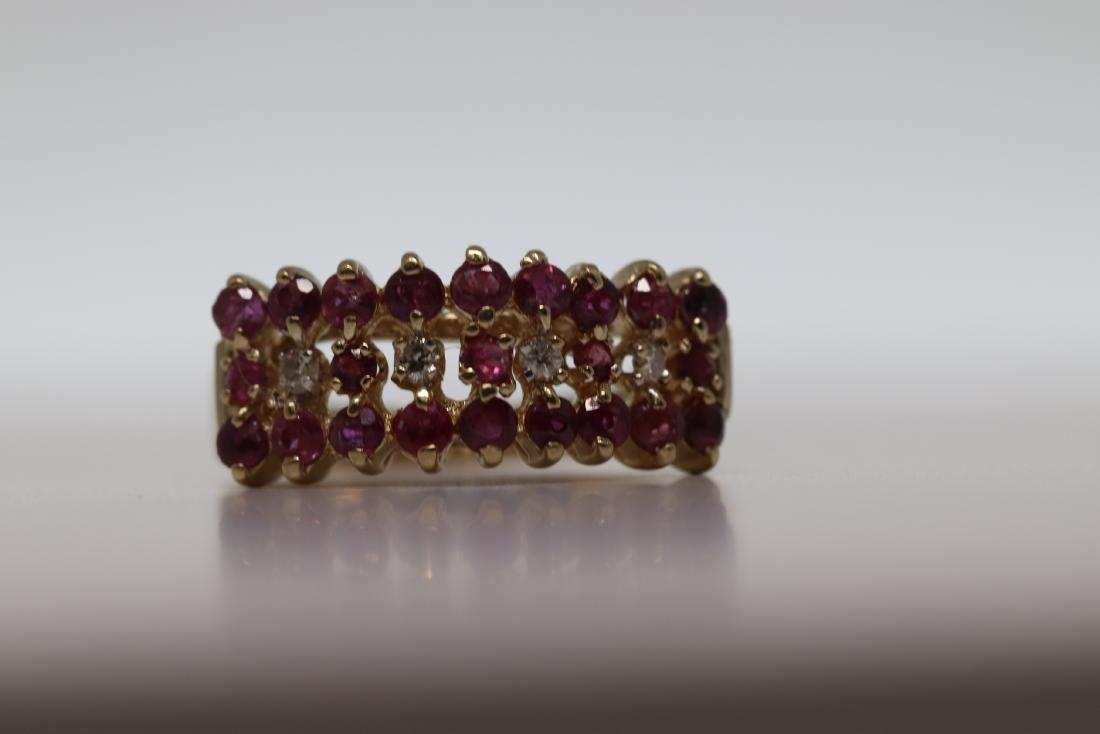 14k Ruby/diamond Ring (1 of 2)