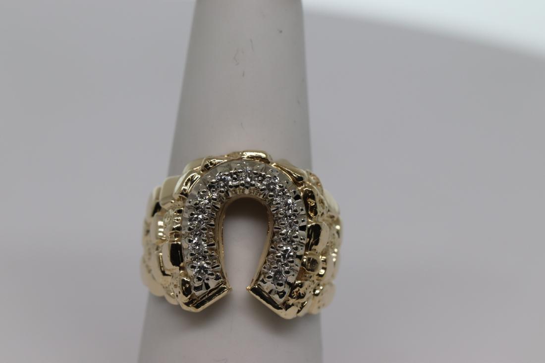 14k Horseshoe Diamond Ring (1 of 4)