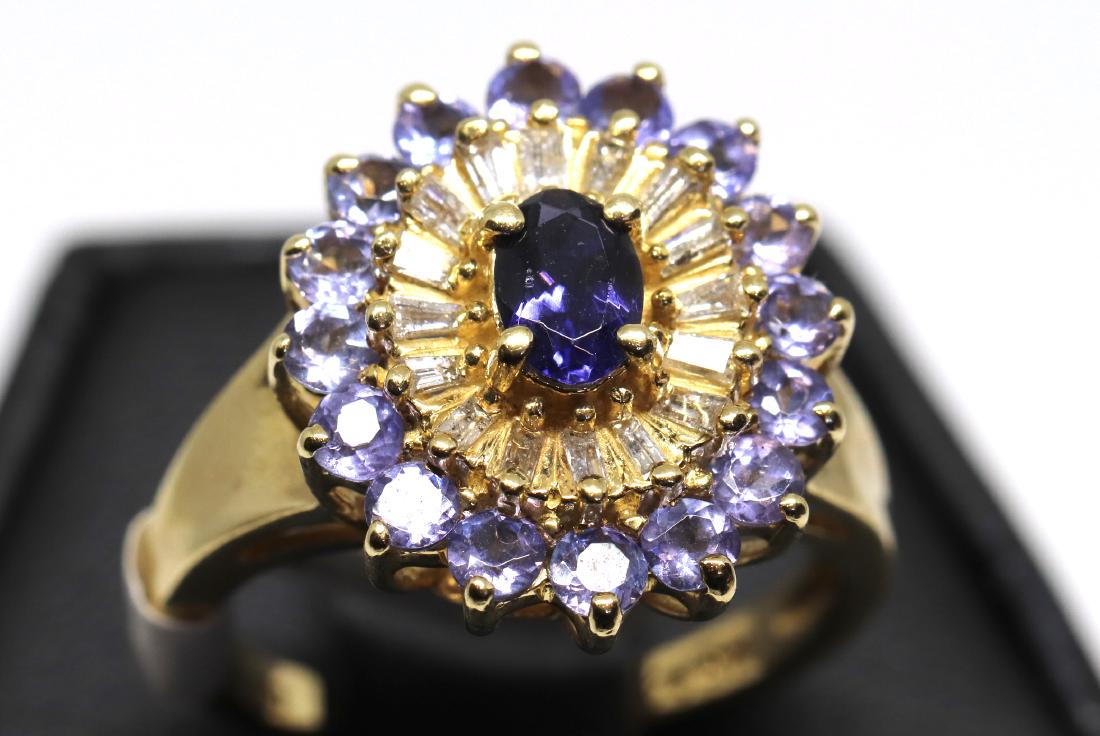 14k Tanzinite Ring/ Diamonds (1 of 2)