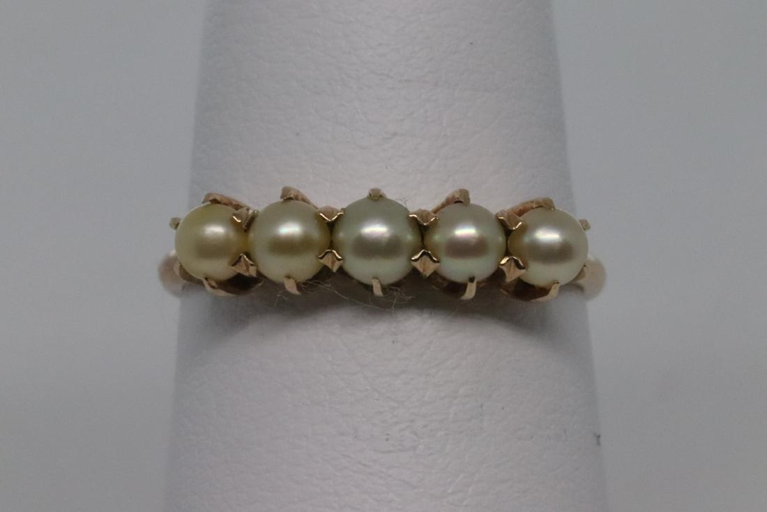 14k Art Deco Pearl Design Ring (1 of 3)