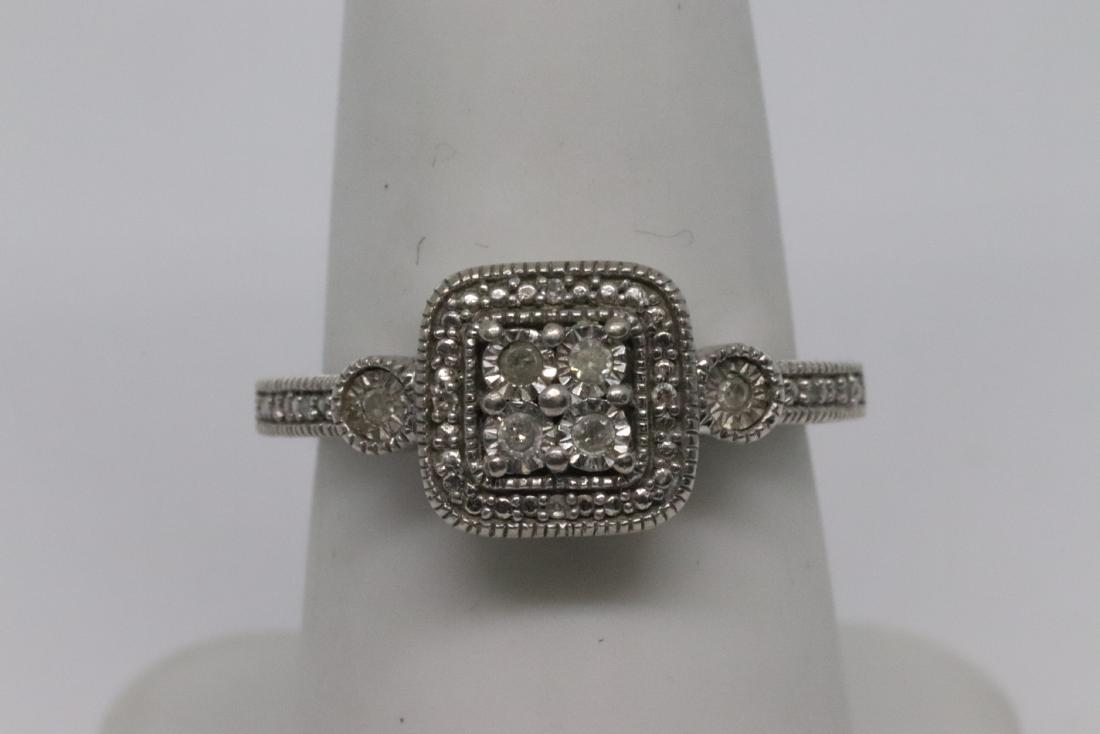 925 Womens Diamond Ring (1 of 3)