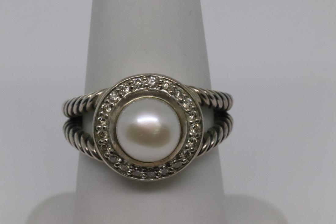 David Yurman Pearl and diamond Ring (1 of 4)