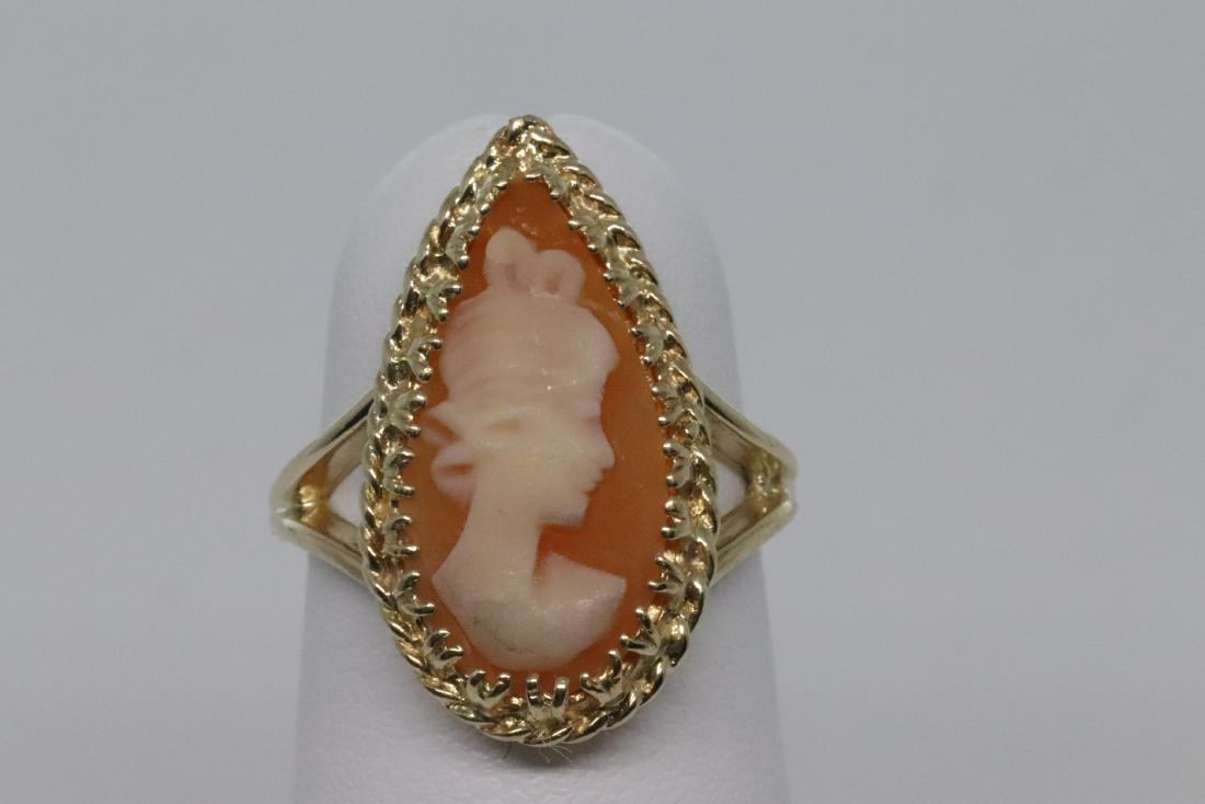 14k Stunning Art Deco Cameo Ring (1 of 4)