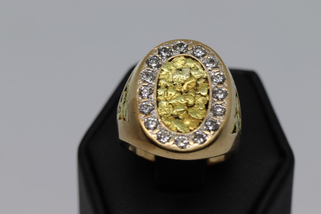 14k Nugget design diamond ring (1 of 5)