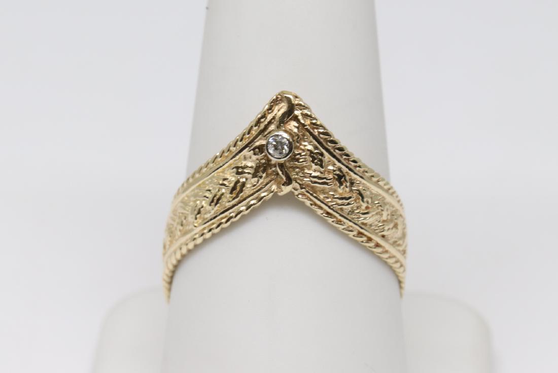 14k Crown Diamond Ring (1 of 2)