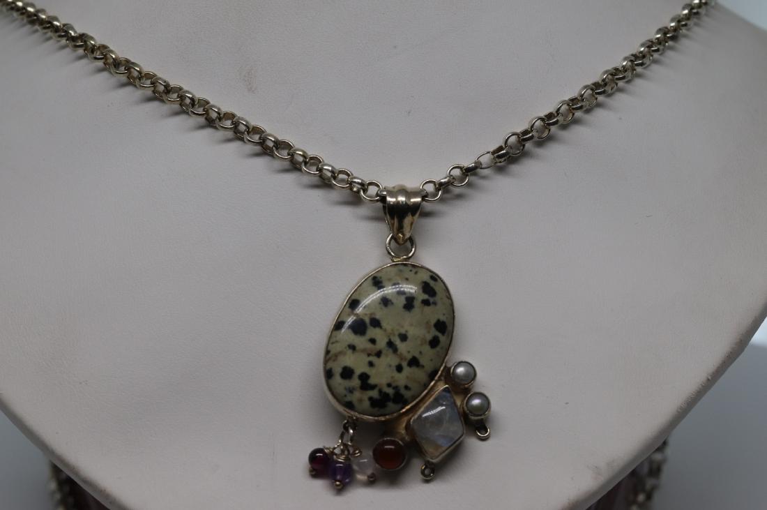 Gorgeous 925 silver Womens Necklace With Amazing Stones (1 of 4)