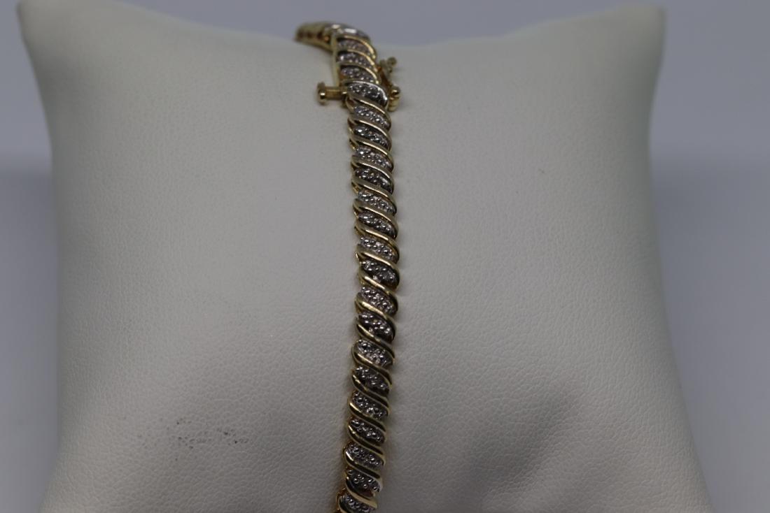 Womens 925 silver tennis bracelet (1 of 3)