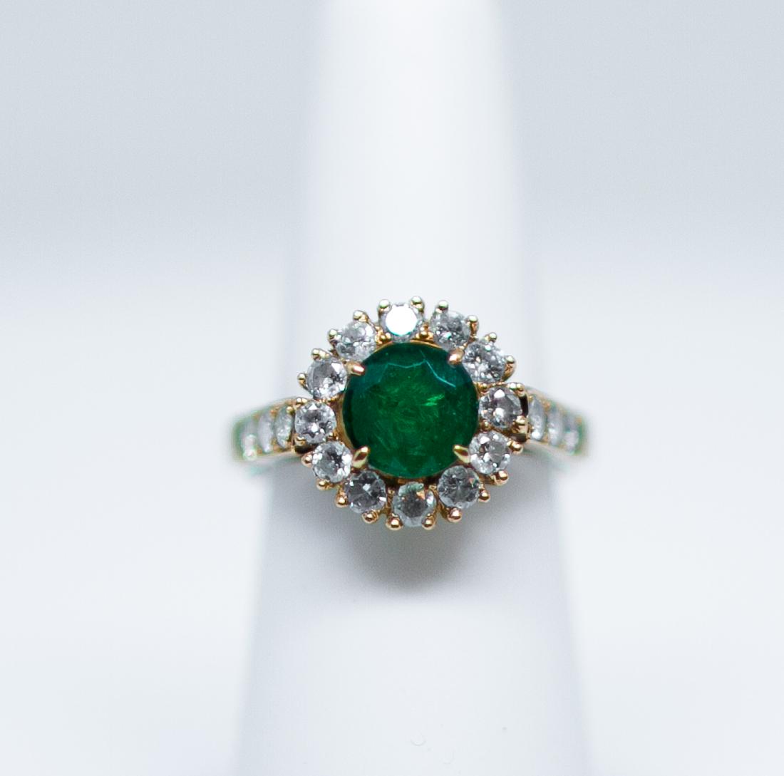 14k Emerald ring/ diamond (1 of 2)