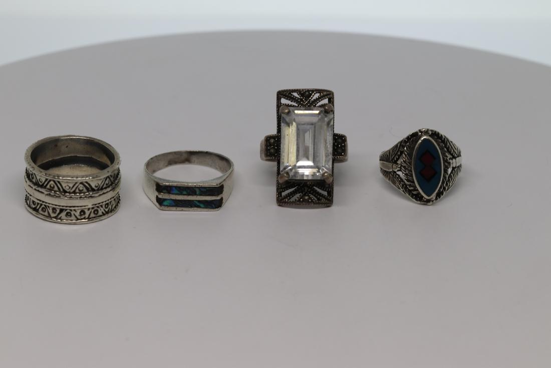 Lot of 4 ring 925 silver (1 of 2)