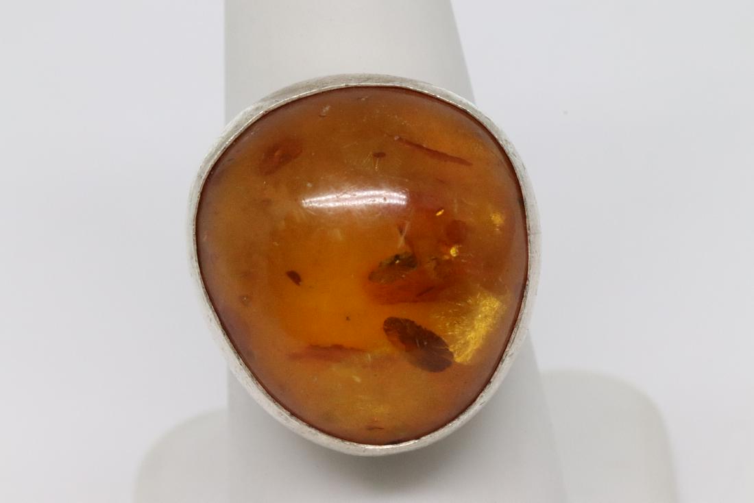 Amber silver Ring (1 of 4)