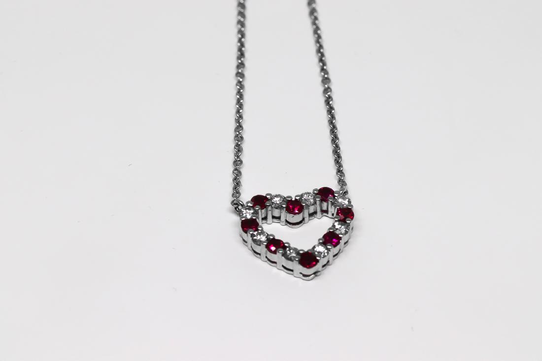 18k Diamond/Ruby heart pendant (1 of 1)