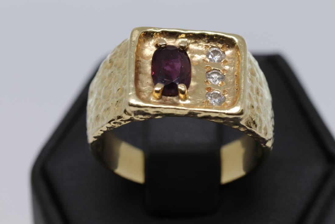 14k Men's Diamond Ring (1 of 2)