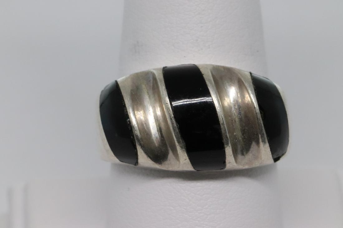 Men's Silver Ring with Onyx (1 of 4)