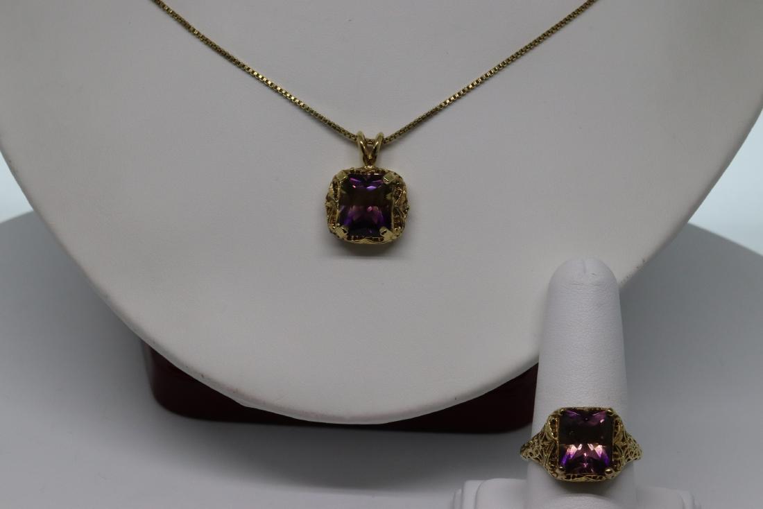 Ladies Silver Ring & Necklace (1 of 6)