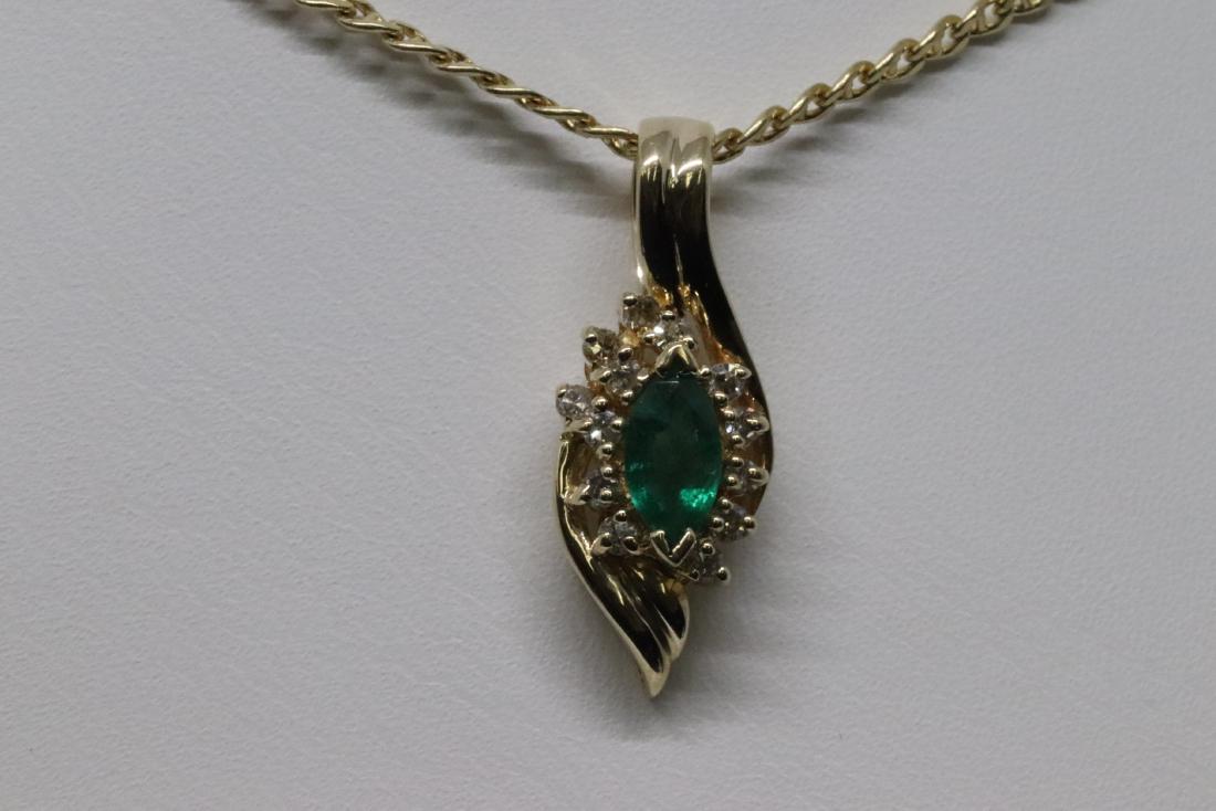 18k Necklace/ Emerald Pendant (1 of 4)