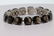 Ladies Silver Bracelet with green stones